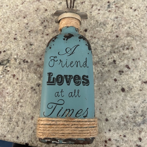 Bottle photo holder with saying - home decor - Picture 1 of 5